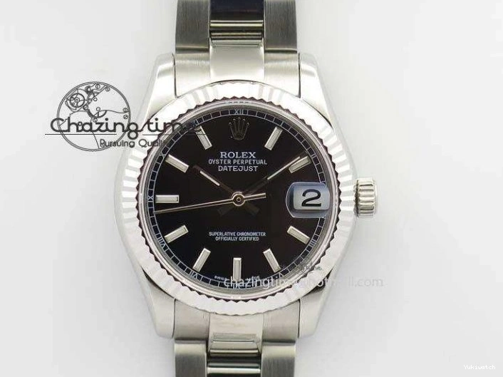 Best A2824 SS Dial SS BP-Maker 31mm DateJust Black V2 On Edition Bracelet 1008